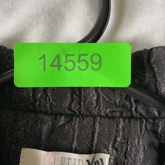 Erin by Erin London Women's Button Up Black Metallic Crinkled Look Jacket Small - Picture 11 of 11